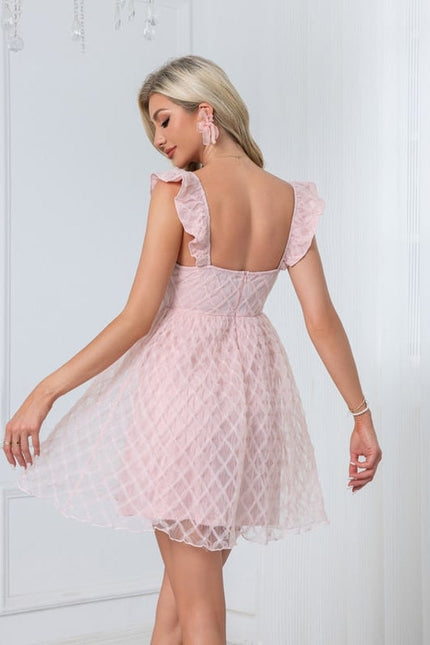 Robe Trapèze Tulle Poudré - gallery 2