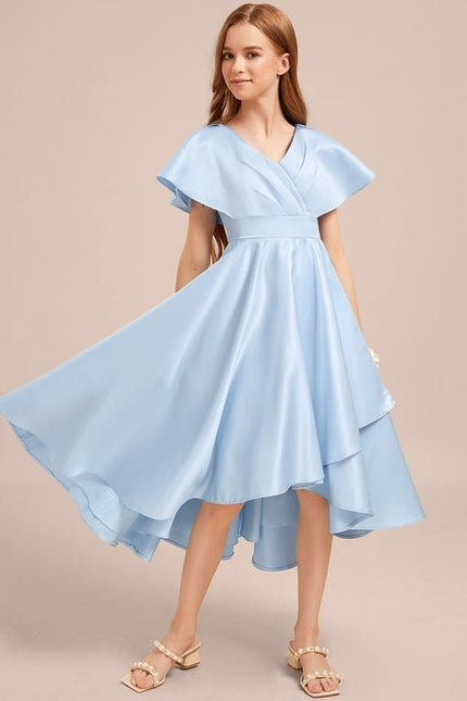 Robe Trapèze Satin Marine Chic - gallery 2