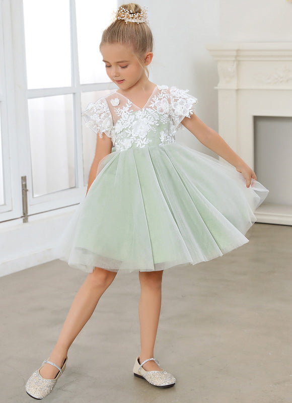 Robe Trapèze Émeraude Légère - gallery 1