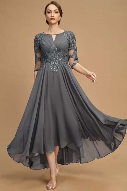 Robe Trapèze Gris Lumineux