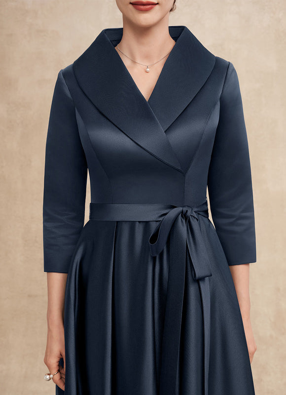 Robe Trapèze Nuit Satinée Élégante - gallery 6