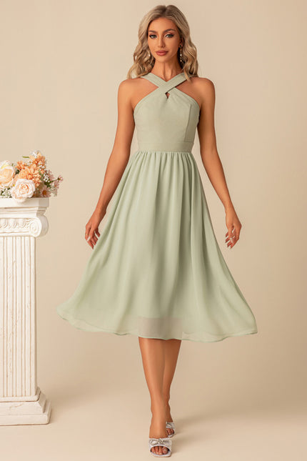 Robe Trapèze Vert Poudré - gallery 2