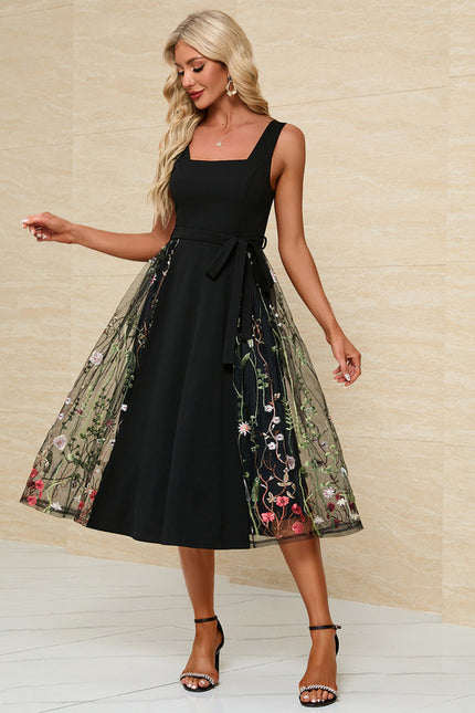 Robe Trapèze Jacquard Élégante - gallery 4