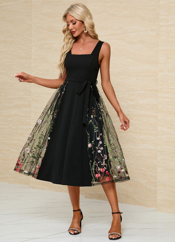 Robe Trapèze Jacquard Élégante - gallery 4
