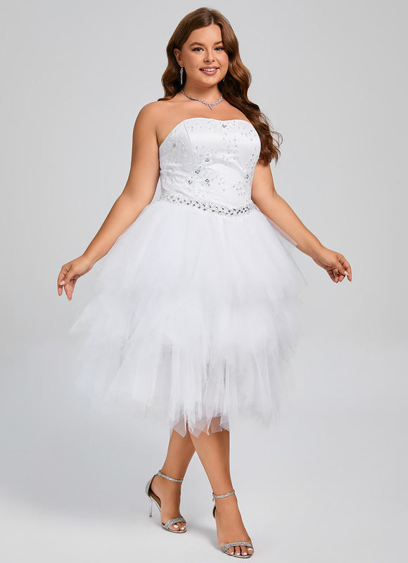Robe Trapèze Lueur De Paillettes - gallery 7