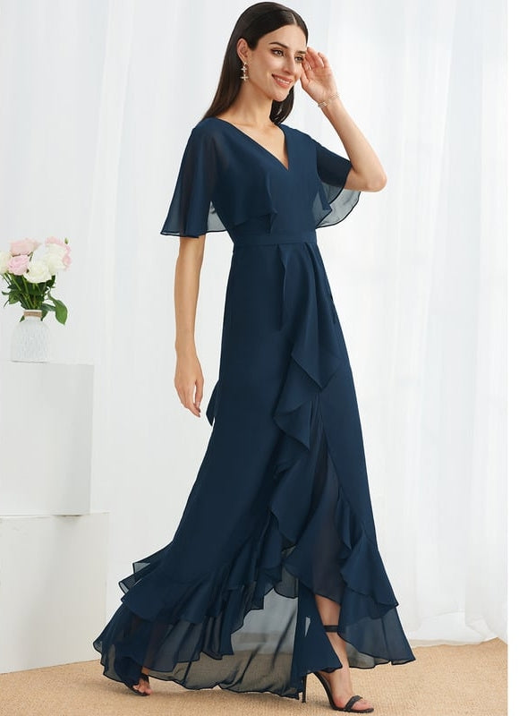 Robe Trapèze Aérienne Vert Pâle - gallery 1