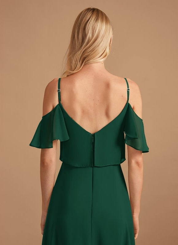 Robe Trapèze Mousseline Fendue - gallery 5