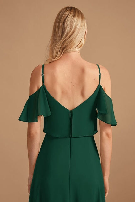 Robe Trapèze Mousseline Fendue - gallery 5