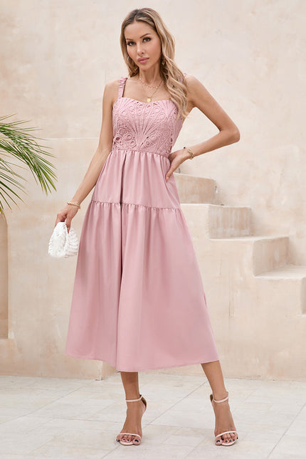Robe Trapèze Rose Éclatante - gallery 4