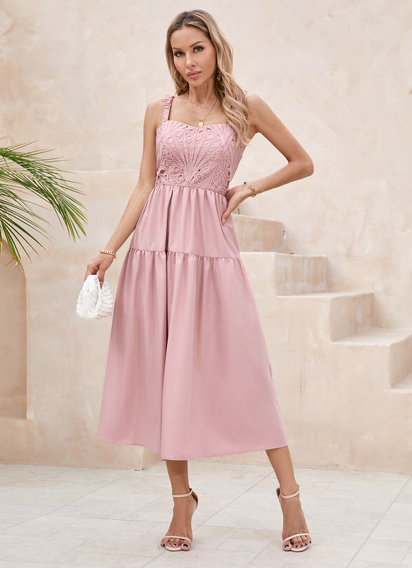 Robe Trapèze Rose Éclatante - gallery 4