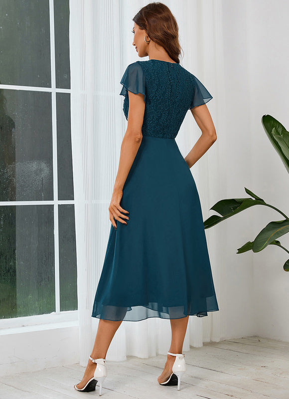 Robe Trapeze Rose Poudré - gallery 3