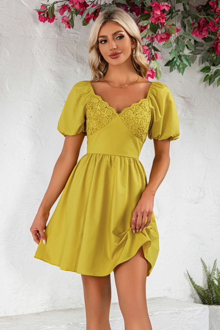 Robe Trapèze Jaune Légère - gallery 1