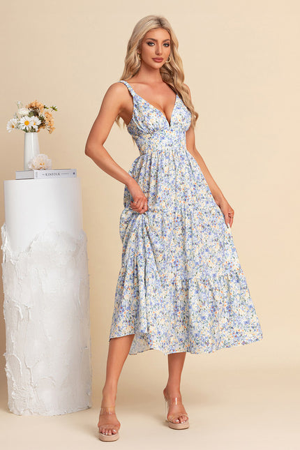 Robe Trapèze Rêve Azur Évasé - gallery 5