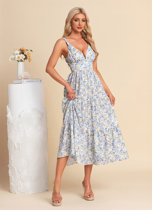 Robe Trapèze Rêve Azur Évasé - gallery 5