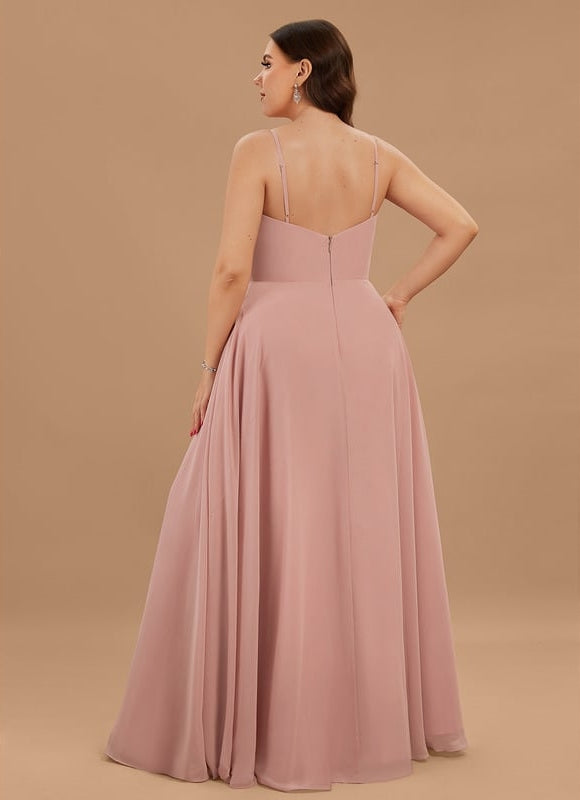 Robe Trapèze Bleu Élégant Longue - gallery 5