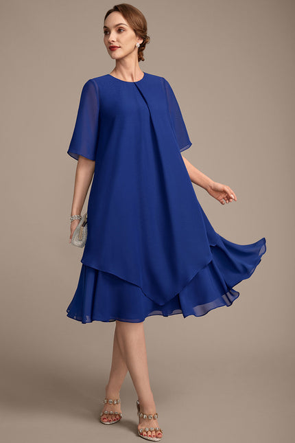 Robe Trapèze Élégance Cobalt - gallery 5