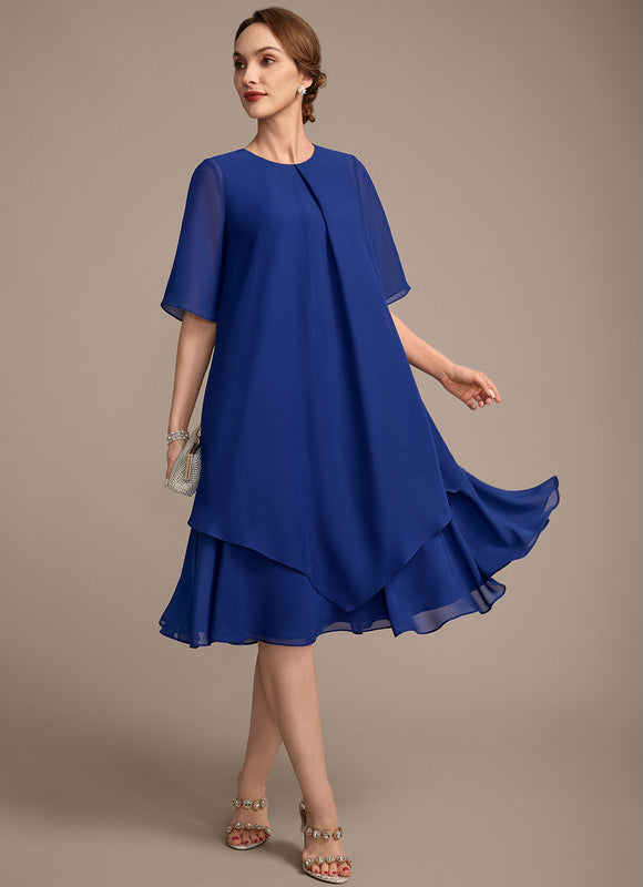 Robe Trapèze Élégance Cobalt - gallery 5