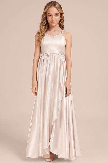 Robe Trapèze Satinée Longue Émeraude - gallery 1