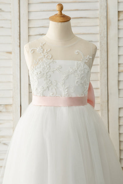 Robe Trapèze De Mariage Enfant - gallery 7
