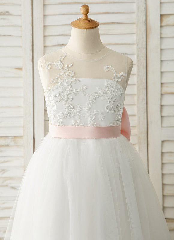 Robe Trapèze De Mariage Enfant - gallery 7