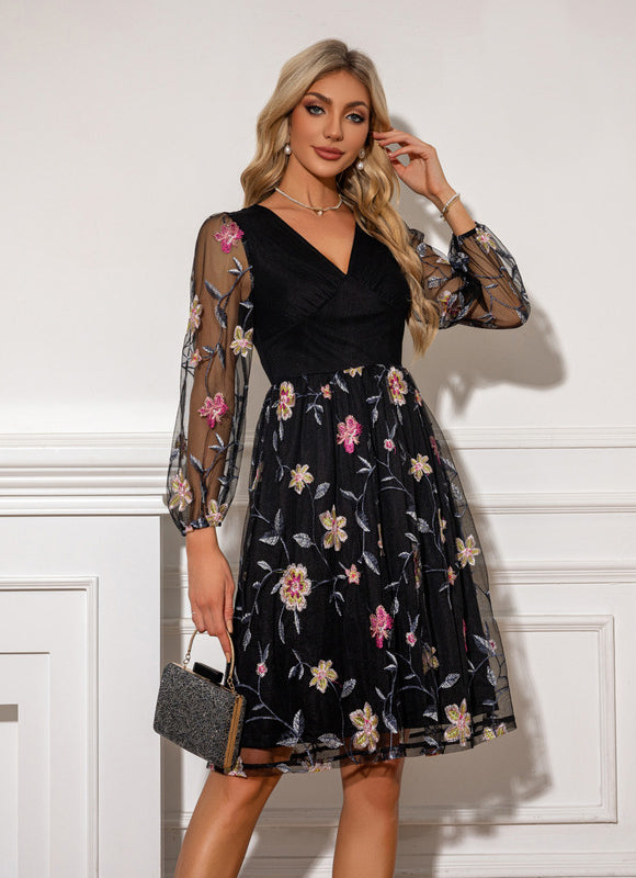 Robe Trapèze Florale Chic - gallery 6