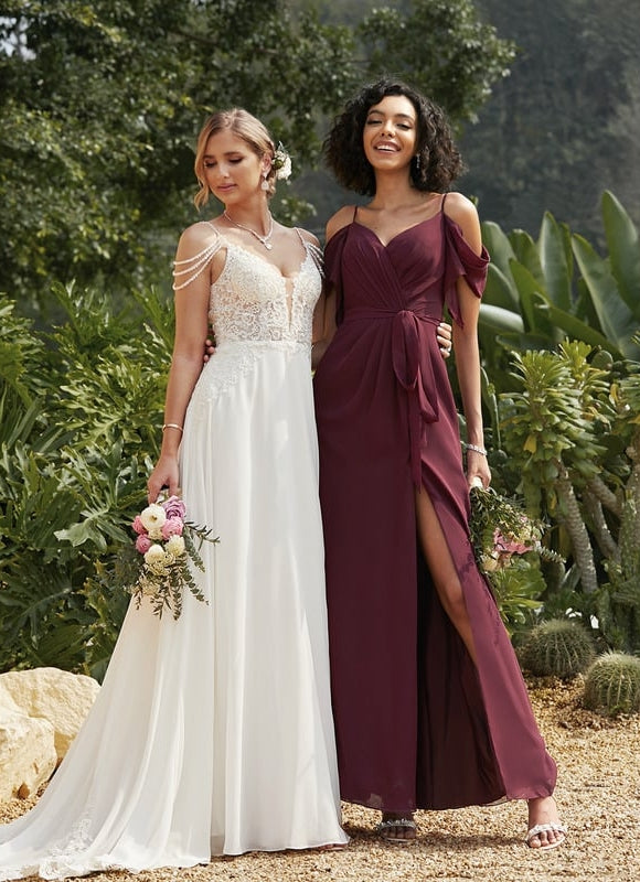 Robe Trapèze Mousseline Fendue - gallery 6