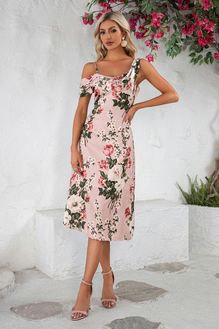 Robe Trapèze Fleur De Pêche - gallery 4