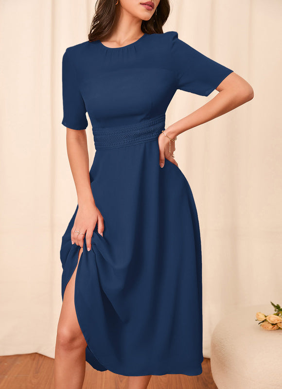 Robe Trapèze Noire Flottante - gallery 6