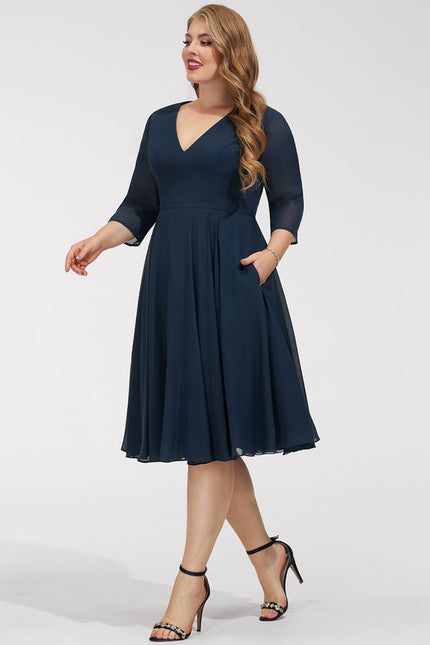Robe Trapèze Drapé Élégant Chic - gallery 9