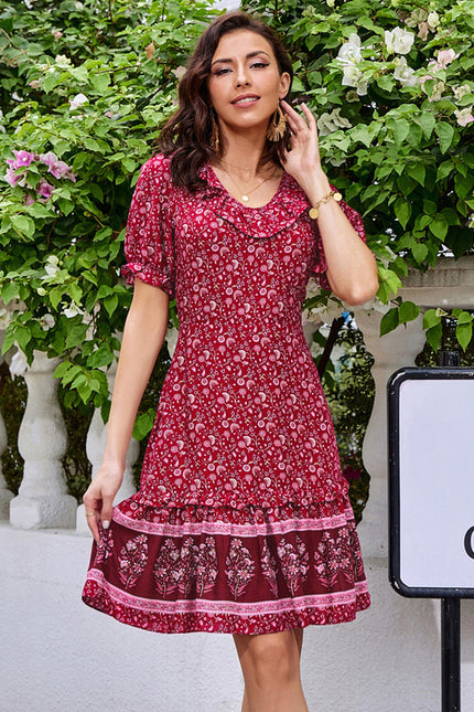 Robe Trapèze Fleur De Cerise - gallery 6
