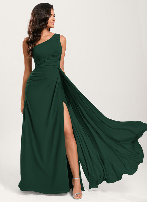 Robe Trapèze Asymétrique Beige