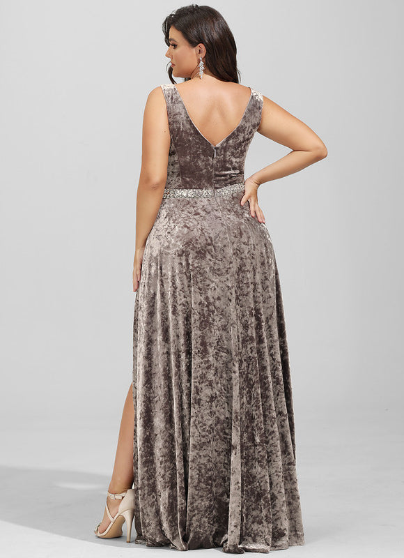 Robe Trapèze Satiné Sable Élégant - gallery 6