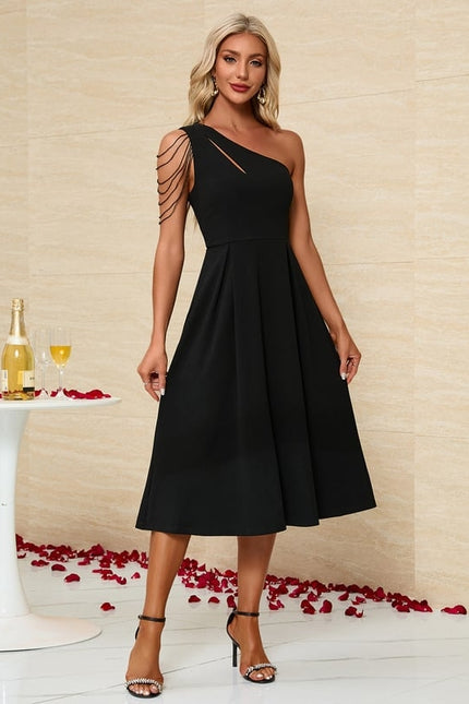 Robe Trapèze Frange Asymétrique - gallery 6
