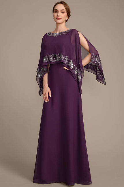 Robe Trapèze Violette Éthérée - gallery 4
