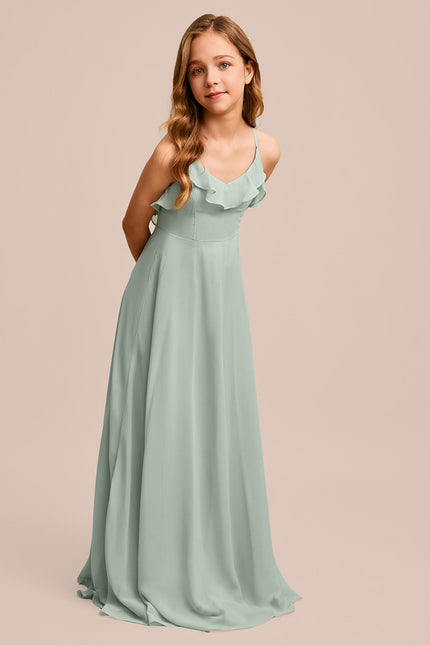 Robe Trapèze Vert Doux Éclat - gallery 5
