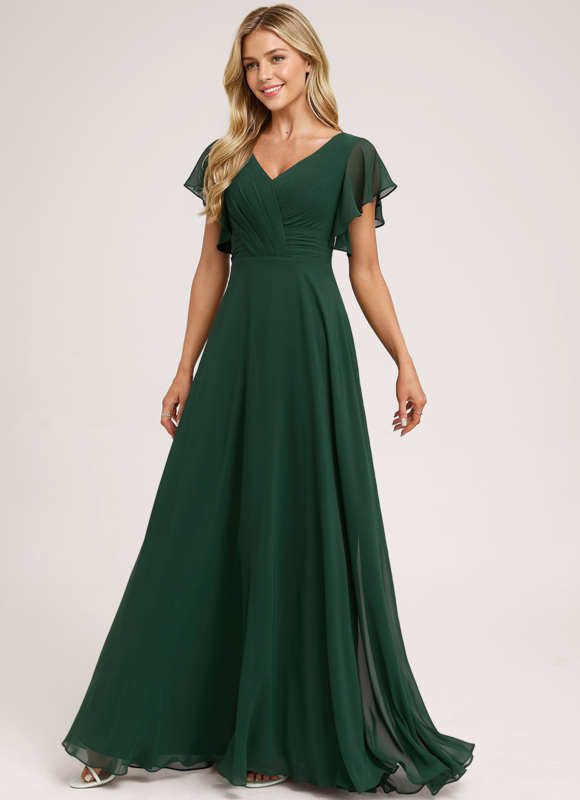 Robe Trapèze Mousseline Fendue - gallery 4