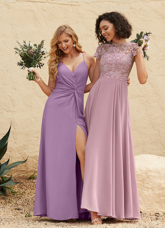 Robe Trapèze Mousseline Fendue - gallery 3