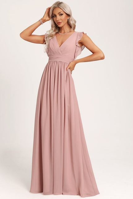 Robe Trapèze Mousseline Fendue - gallery 4