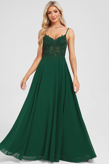 Robe Trapèze Émeraude Élégante - gallery 1