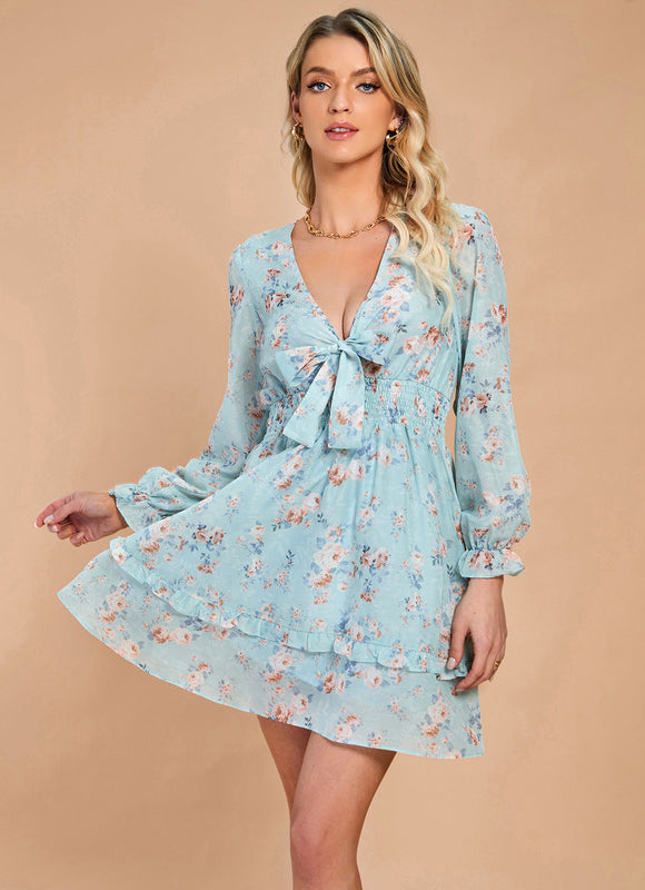 Robe Trapèze Floraison Légère