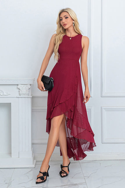 Robe Trapèze Flottante Bordeaux - gallery 1