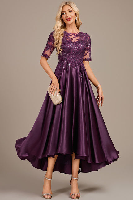 Robe Trapèze Satinée Prunelle