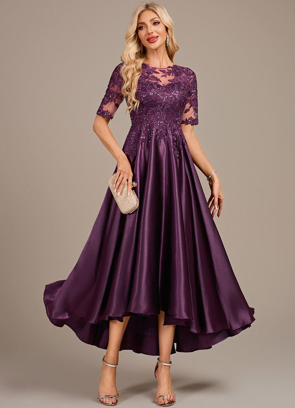 Robe Trapèze Satinée Prunelle