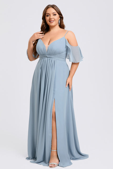 Robe Trapèze Aérienne Céleste - gallery 6