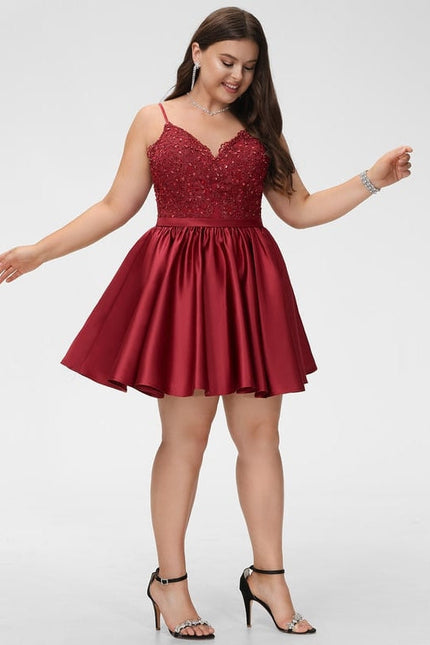 Robe Trapèze Satin Éclat Rubis - gallery 6