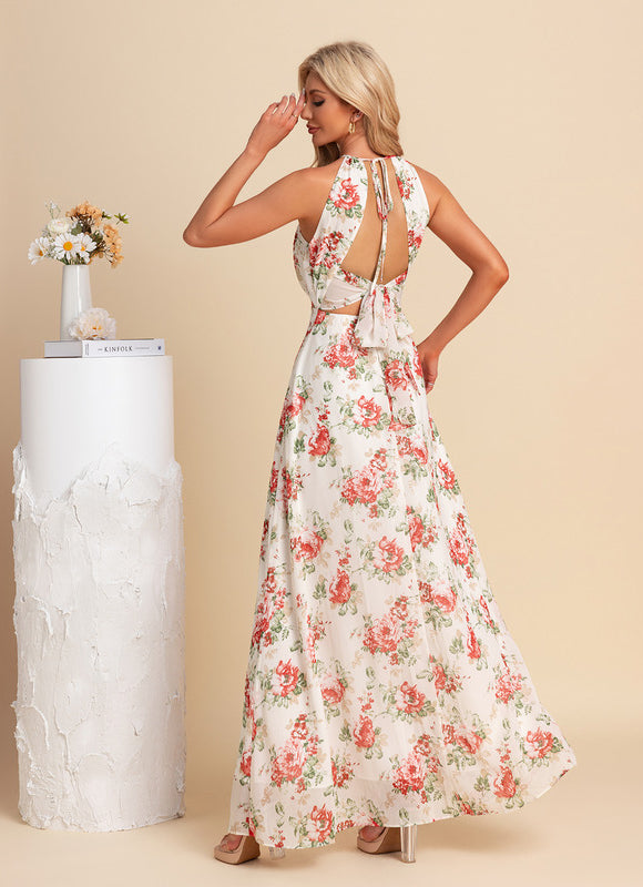 Robe Trapèze Fleurie Élégante - gallery 4