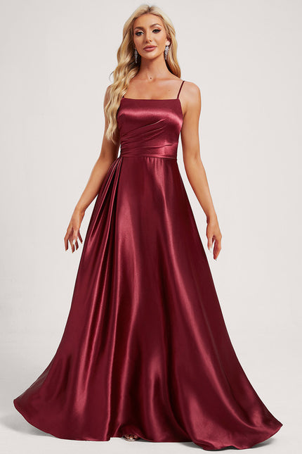 Robe Trapèze Satinée Dorée - gallery 1