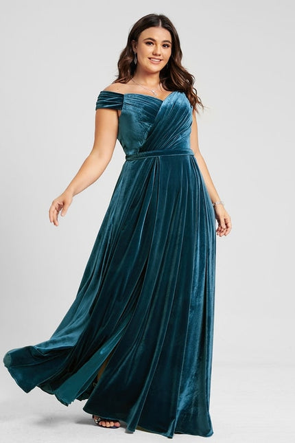 Robe Trapèze Velours Émeraude - gallery 9