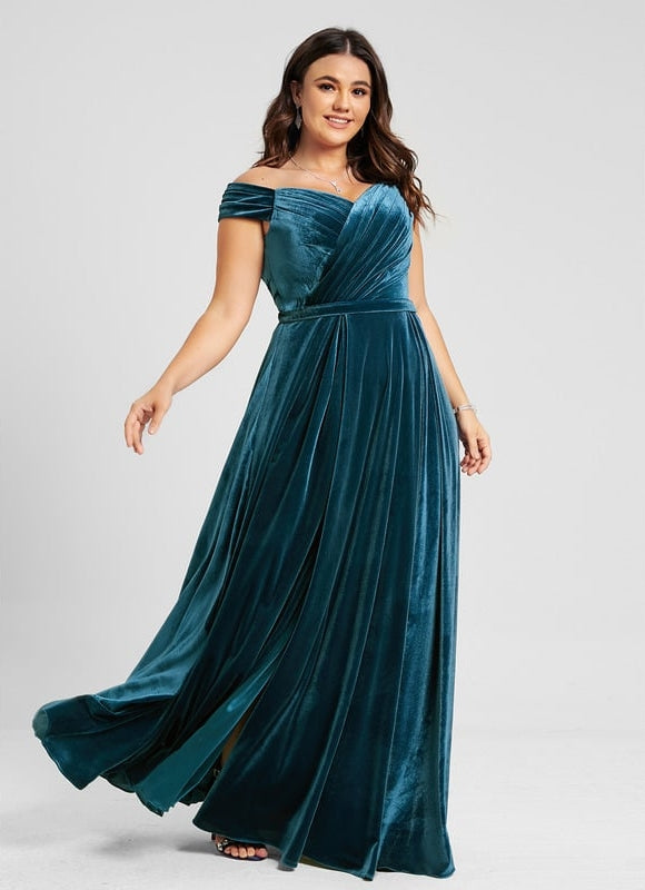 Robe Trapèze Velours Émeraude - gallery 9