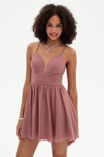 Robe Trapèze Verte Florale - gallery 6